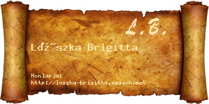 Lászka Brigitta névjegykártya