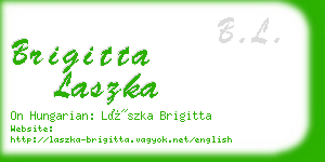 brigitta laszka business card